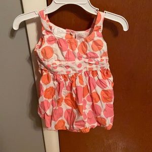 Koala baby circles polka dots dress 9 month baby girl orange pink white spring